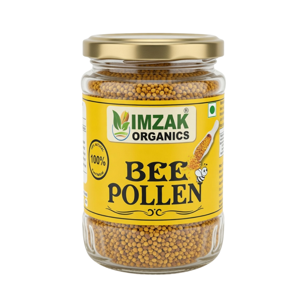 Imzak Organics | Bee Pollen Granules – Natural Superfood Rich in Protein & Vitamins | Raw Bee Pollen