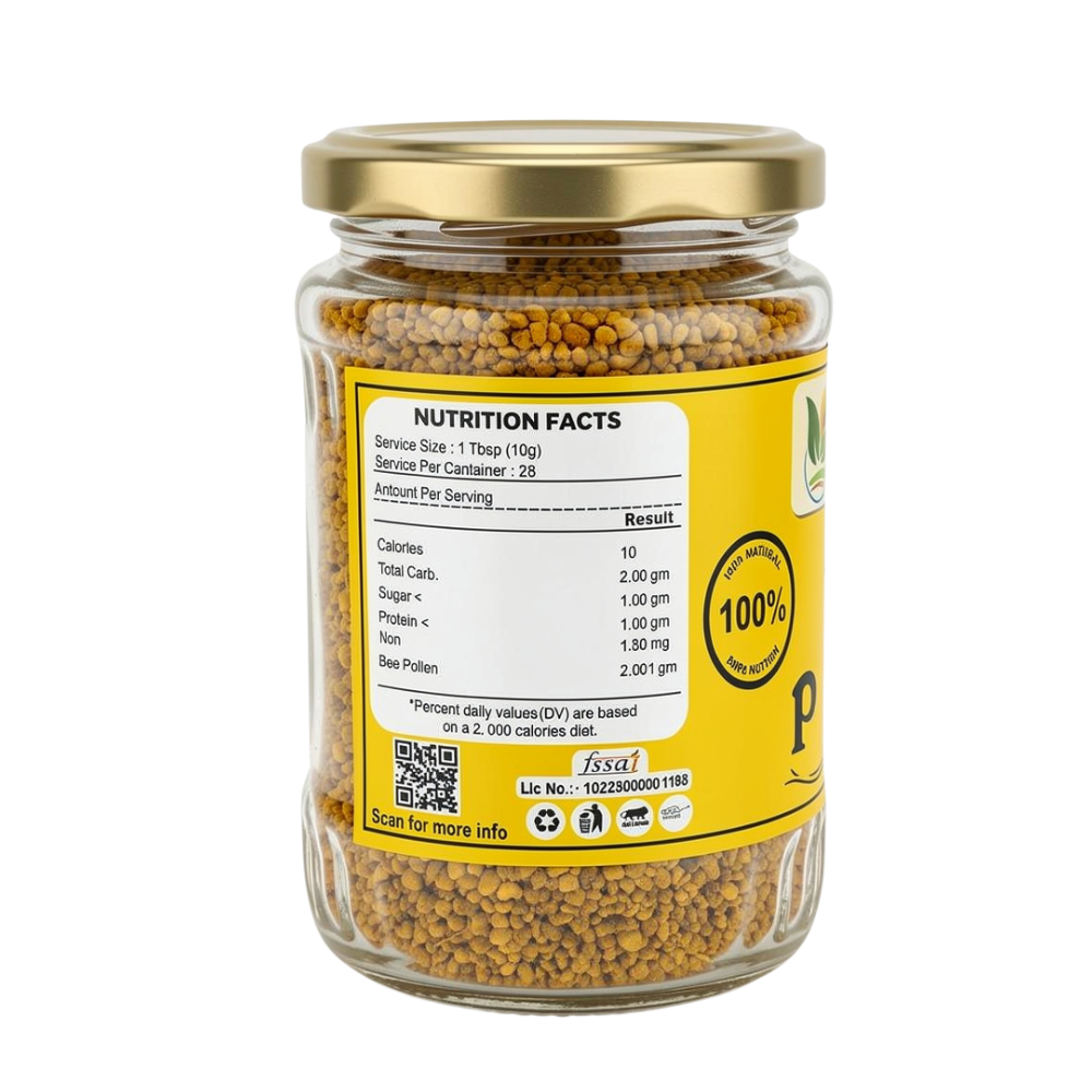 Imzak Organics | Bee Pollen Granules – Natural Superfood Rich in Protein & Vitamins | Raw Bee Pollen