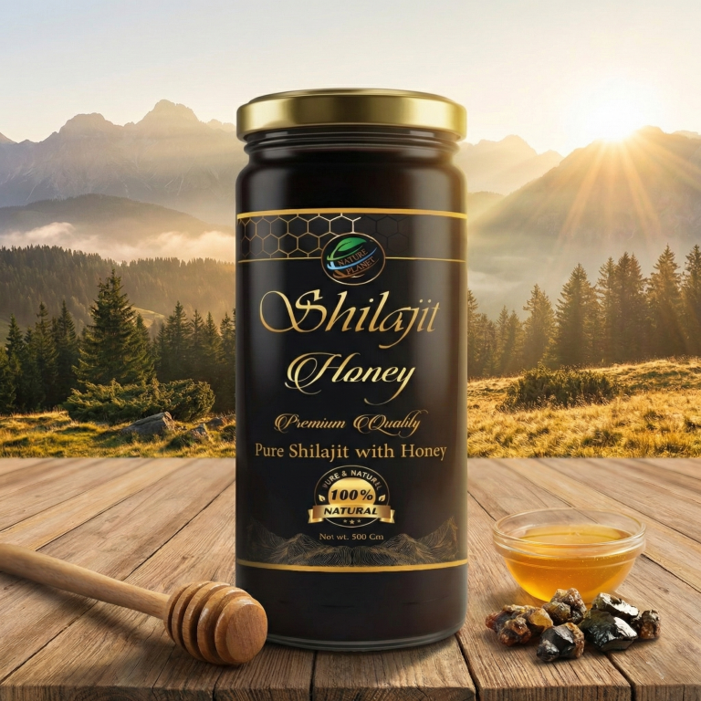 Imzak Organics | Himalayan Shilajit Honey – Pure Shilajit Infused Raw Honey | Natural Energy & Vitality Honey | Glass Jar