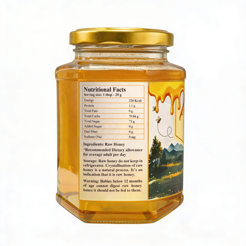 Imzak Organics | Pure Kashmiri Honey – Raw Himalayan Valley Honey | Natural Unprocessed Honey | Glass Jar