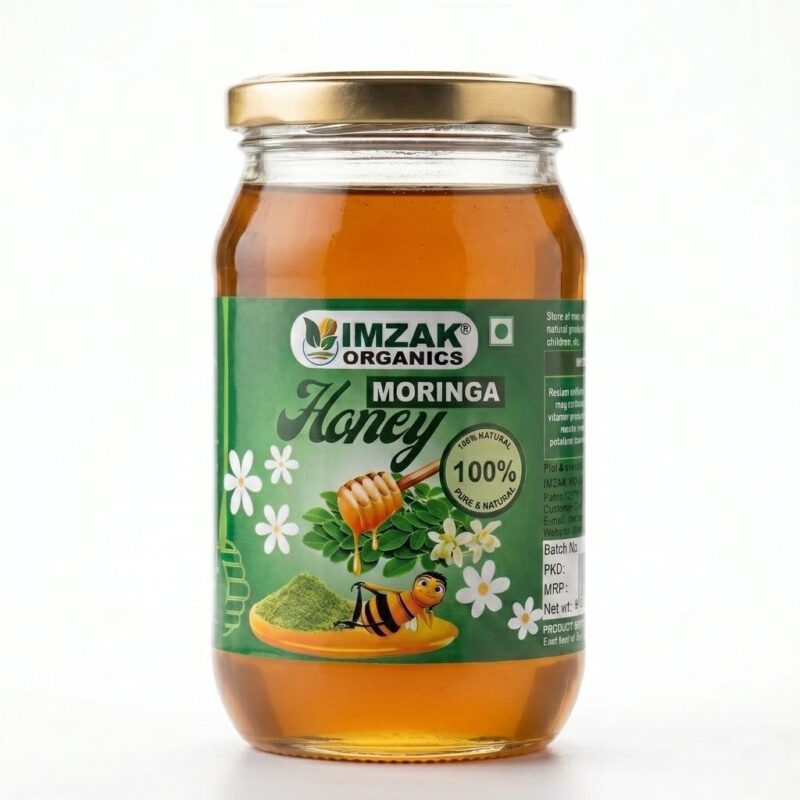 Imzak Organics Raw Moringa Honey/Drumstick honey/glass jar/500gms