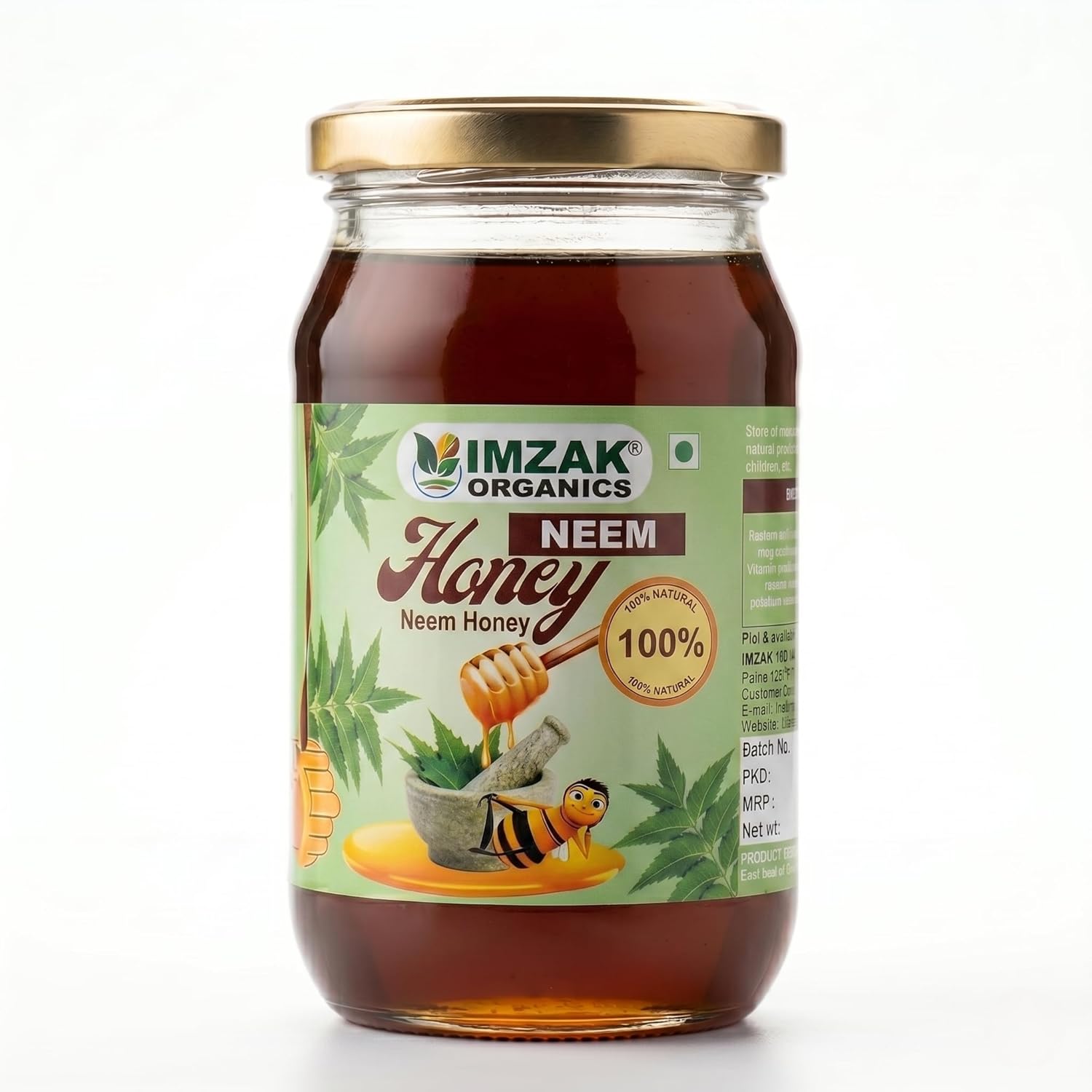 Neem Honey 500g - Imzak Organics Neem honey 500g buy online India - Imzak Organics